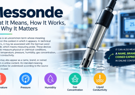 Messonde infographic explaining the meaning of the term and its connection to measuring probes used for temperature, pressure, humidity, gas concentration, and liquid conductivity