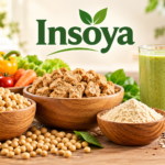 Insoya soy-based protein with soybeans and nutritious plant-based foods
